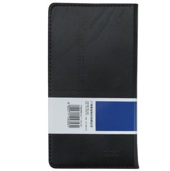 广博（GuangBo） GBP0648 48K120页拼皮记事本/皮面本 棕黑色