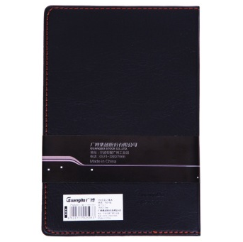 广博（GuangBo） GB16105 16K80页皮面记事本/日记本（黑色）单本装