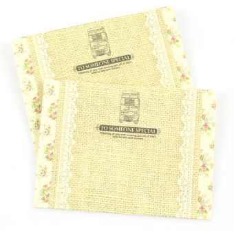 风彩 小清新碎花蕾丝迷你收纳小信封 单款9枚装 巴士款