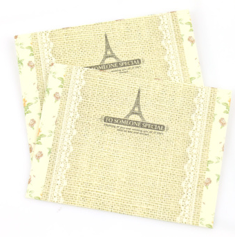 风彩 小清新碎花蕾丝迷你收纳小信封 单款9枚装 铁塔款