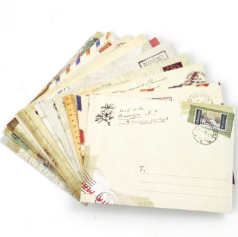 风彩 迷你系列复古小信封彩色信封装饰信封 12枚入