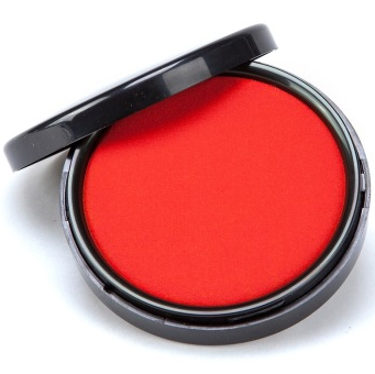 齐心（COMIX）B3746 秒干印台/印泥 小号(Ф55mm)红色