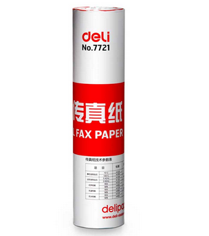 得力(Deli)7721-全进口55g铜版纸经济型热敏传真纸(白)热敏感度好