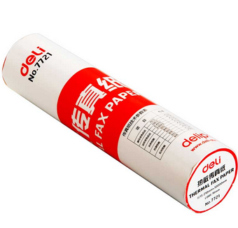 得力(Deli)7721-全进口55g铜版纸经济型热敏传真纸(白)热敏感度好