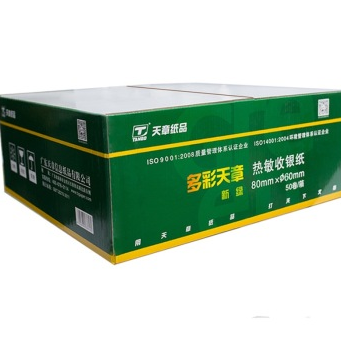 天章(TANGO) 多彩天章(新绿)80mm*60mm(足径)热敏收银纸30米/卷(50卷/箱)