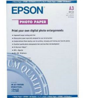 爱普生(EPSON)S041142 A3 194g优质相片纸20张/包