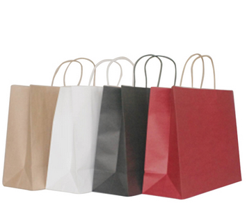 国产 大号120g手捻绳缤纷4色牛皮纸袋（10个/包） 32*25*11