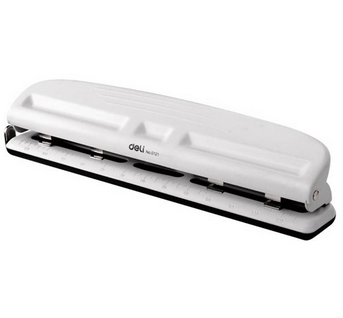 得力(deli)0121-10页孔距可调节打孔机 四孔