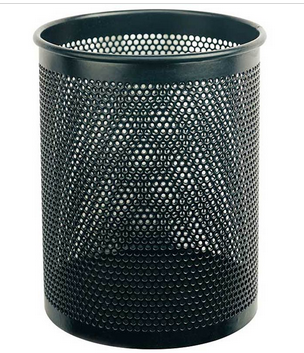 得力(DeLi)909高级金属网纹圆形笔筒