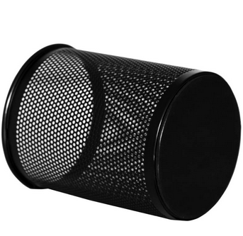 得力(DeLi)909高级金属网纹圆形笔筒