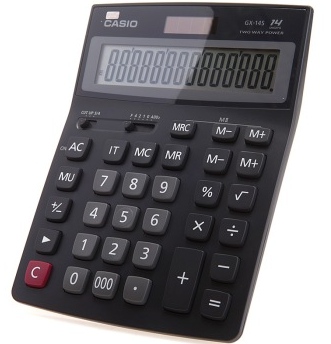 卡西欧（CASIO）GX-14S 商务计算器 超大型机 黑色