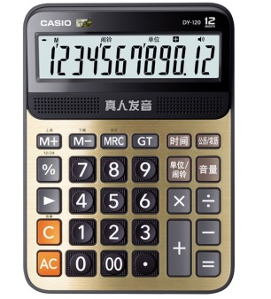 卡西欧（CASIO） DY-120-SU-DH 语音计算器 金色