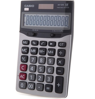 卡西欧（CASIO）AX-120S商务计算器 中型机 灰色