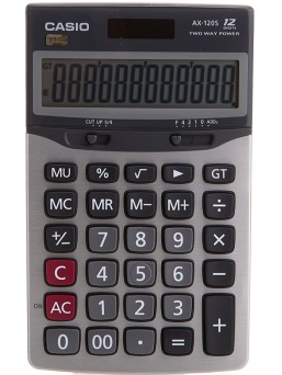 卡西欧（CASIO）AX-120S商务计算器 中型机 灰色