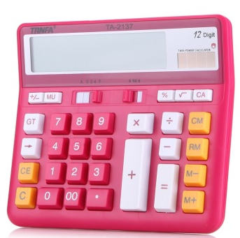 信发(TRNFA) TA-2137 亮彩办公计算器 粉红色