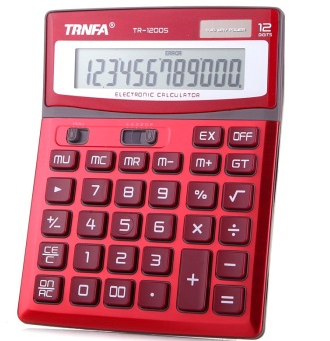 信发(TRNFA) TR-1200S 商务办公计算器 浓情红