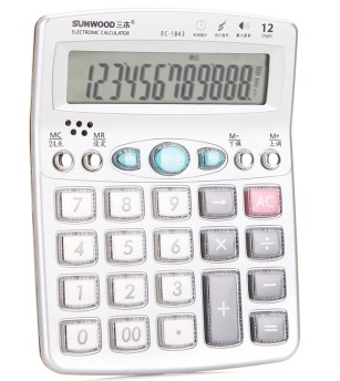 三木（SUNWOOD) EC-1843语音型计算器12位