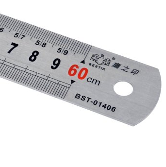 鹰之印01406 公制不锈钢直尺 尺子600mm