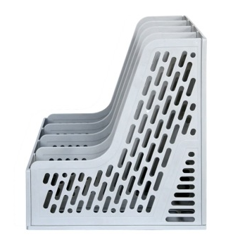 得力(deli) 9846 稳固耐用四联文件框/文件筐 灰色