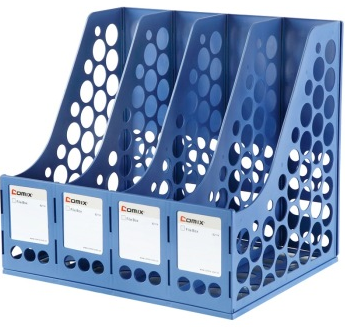 齐心（COMIX）B2114 四联文件筐 蓝色