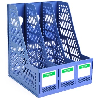 广博(GuangBo) wjk9221 三联塑料文件框 蓝色 一只装