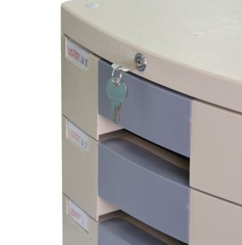 远生（USign） US-2K 四层带锁文件柜 灰色