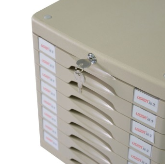 远生（USign） US-23AK 单色八层带锁文件柜 浅灰