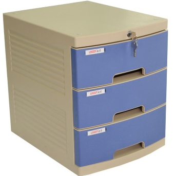 远生（USign） US-1K 三层带锁文件柜 颜色中蓝
