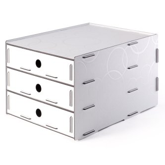 树德（shuter） U5103 IDESK三层文件柜 UT材料 高档办公用品 白色