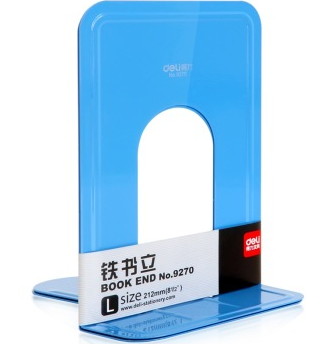 得力(deli)9270 铁书立(8.5寸)2片/付 蓝色