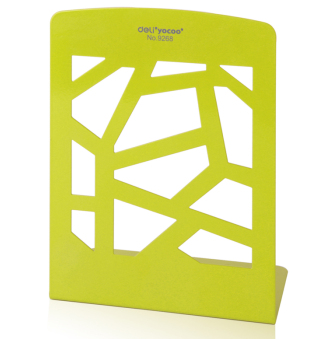 得力办公文具9268创意礼品 铁书立 书档 书架 阅读书立 玫瑰红色