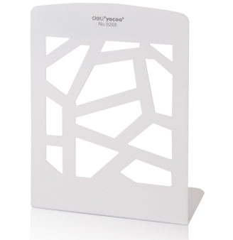 得力办公文具9268创意礼品 铁书立 书档 书架 阅读书立 玫瑰红色