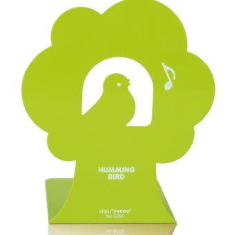 得力9269书立铁质卡通创意书架 学生书立 （一对） 颜色随机