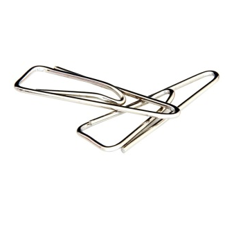 得力(deli)0051 大号镀镍三角回形针3# 100枚/盒 10盒装