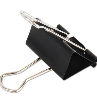 得力(deli)8563 3#黑色长尾夹/长尾票夹32mm 24只/筒