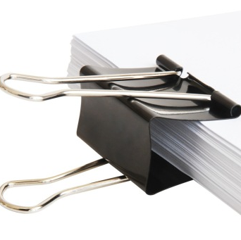 得力(deli)8563 3#黑色长尾夹/长尾票夹32mm 24只/筒