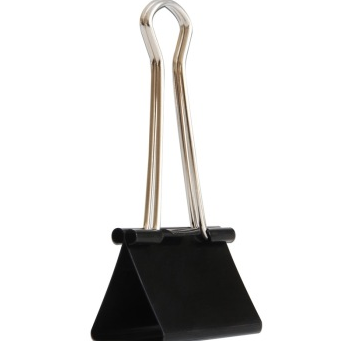 得力(deli)8563 3#黑色长尾夹/长尾票夹32mm 24只/筒