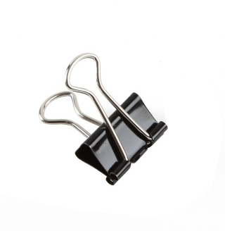 齐心（COMIX）B3628 黑色长尾夹(25mm筒装）48只/桶