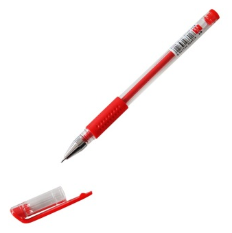 得力(deli) 6601 盒装0.5mm经济实用型中性笔 红色 12支/盒