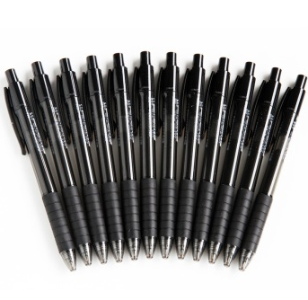 得力(deli) S06 思达0.5mm进口油墨中性笔 黑色 12只装