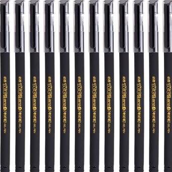 宝克（BAOKE） W10 考试笔 0.5mm 磨砂中性笔 黑色 12支/盒