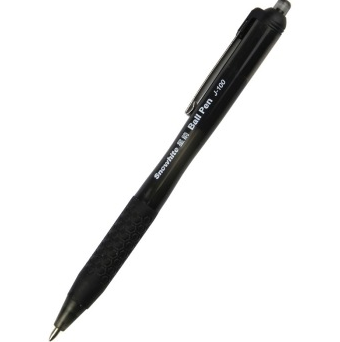 白雪（snowhite） J-100 低粘度油墨八色圆珠笔之黑色 12支装