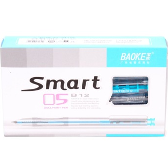 宝克（BAOKE） B12 按动圆珠笔 0.5mm 24支/盒 蓝色