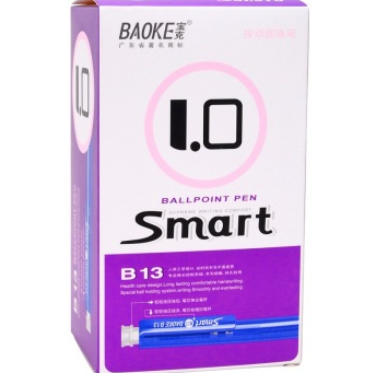 宝克（BAOKE） B13 按动圆珠笔 1.0mm 48支/盒 蓝色