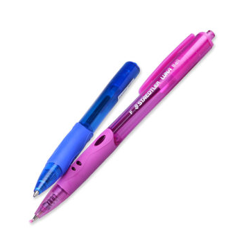 STAEDTLER施德楼LUNA 按动式4色圆珠笔原子笔 多色单支4271 红色 0.7mm