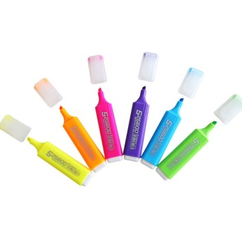 齐心（COMIX） HP908 持久醒目荧光笔 粉色 10支装