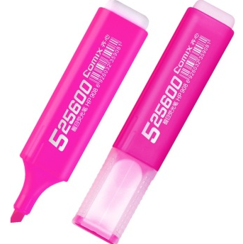 齐心（COMIX） HP908 持久醒目荧光笔 粉色 10支装