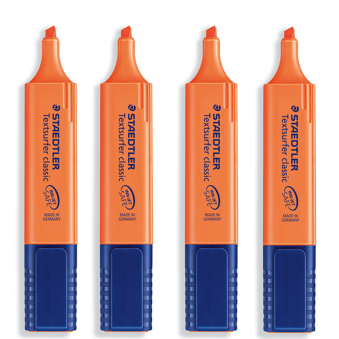 德国原装施德楼STAEDTLER 364 用于喷墨 荧光笔 标记记号笔 黄色