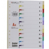 华杰（HUA JIE） HJ-12C 12页彩色PP分类页(PP材质)