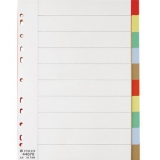 易达(Esselte)胶质分类纸 #44878A4，10页 五色分类